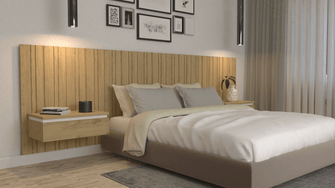 Panel Decorativo Ranurado, Beige, para Decorar tus Espacios X2