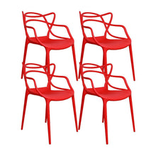 Kit por 4 Silla Solna Tipo Master Jardín - Rojo