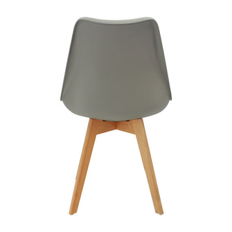 Silla Oslo Asiento Acolchado Patas en Madera - Gris