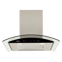 Campana Peninsula Vidrio Inox 60 Cm 3 Velocidades, Negro