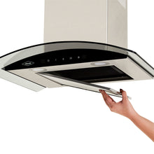 Campana Peninsula Vidrio Inox 60 Cm 3 Velocidades, Negro