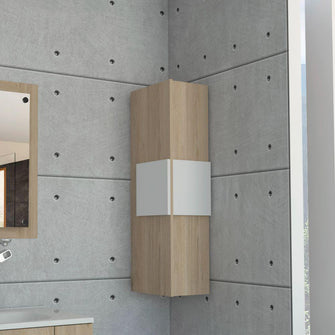 Gabinete de Baño Picasso, Beige y Blanco, con Espacio Para Guardar Objetos de Aseo