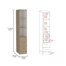 Organizador de Baño Picasso, Beige y Blanco, con Cuatro Cajones Deslizables  ZF