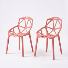 Set de 2 Sillas Roxy, Color Salmón, con Espaldar y Diseño Moderno