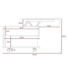 Mesa de Centro Salento, Humo y Wengue, con Un Cajón Interno Multiusos