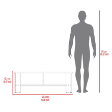 Mesa Para Tv Navi, Avellana y Blanco Duqueza, Para Televisor Hasta 55 Pulgadas
