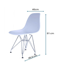 Combo Comedor Redondo (75X80X80) Blanco Pata Cromada Combo + 4 Sillas con patas cromadas