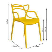 Kit por 2 Silla Solna Para Sala Comedor Jardín - Amarillo