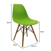 Kit por 2 sillas Eames Patas En Madera para comedor, sala, restaurante - Verde