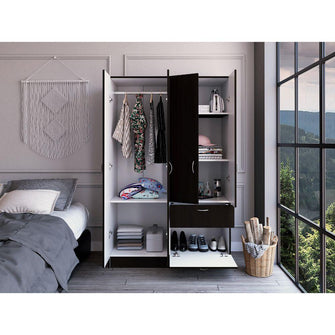 Combo para Habitación Prakas, Incluye Cama y Closet