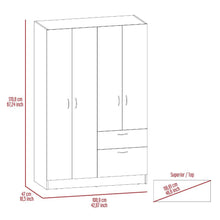 Combo para Habitación Prakas, Incluye Cama y Closet