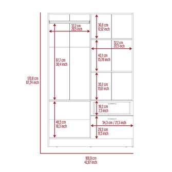 Combo para Habitación Prakas, Incluye Cama y Closet