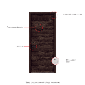Puerta Prakti, Chocolate, con Apertura A La Derecha 80