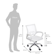 Kit por 2 Silla para Oficina Escritorio Ergonómica - Blanca