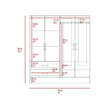Closet Quiles, Humo y Wengue, con Dos Espejos y Cuatro Puertas Abatibles    ZF