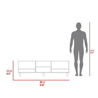 Mesa Para Tv Tunez, Castaño, Para Televisor Hasta 70 Pulgadas