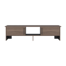 Mesa Para Tv Dago, Avellana y Wengue, Para Televisor de Hasta 65 Pulgadas con dos puertas