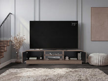 Mesa Para Tv Caobe, Avellana y Wengue, Para Televisor de Hasta 75 Pulgadas con cuatro puertas