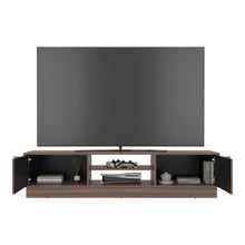Mesa Para Tv Caobe, Avellana y Wengue, Para Televisor de Hasta 75 Pulgadas con cuatro puertas