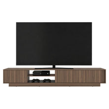Mesa Para Tv Maldivas, Avellana y Wengue, Para Televisor de Hasta 100 Pulgadas con tres puertas