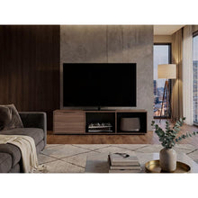 Mesa Para Tv Dorne, Avellana y Wengue, Con Puerta Abatible, Para Televisor Hasta 65" ZF