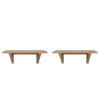 Repisa Rectangular Bella, Beige, X2 Unidades
