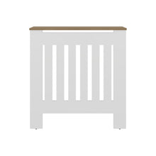 Cubierta para Radiador Linn, Kronos Blanco y Kronos Fresno, Cuenta con Espacio para Colocar Objetos Decorativos ZF
