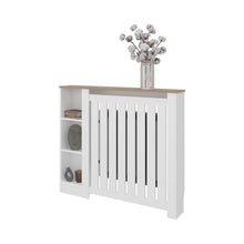 Cubierta para Radiador Joseph, Blanco y Kronos Fresno, con Espacios para Objetos Decorativos ZF