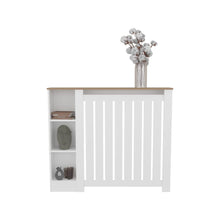 Cubierta para Radiador Joseph, Blanco y Kronos Fresno, con Espacios para Objetos Decorativos ZF