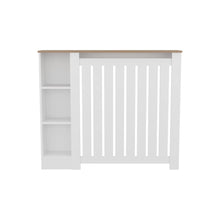 Cubierta para Radiador Joseph, Blanco y Kronos Fresno, con Espacios para Objetos Decorativos ZF