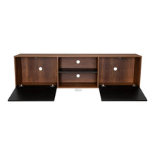 Mesa Para Tv Classic, Avellana y Wengue, Con Dos Puertas Batientes