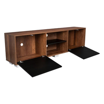 Mesa Para Tv Clasic, Cobre y Wengue, con Dos Puertas Batientes