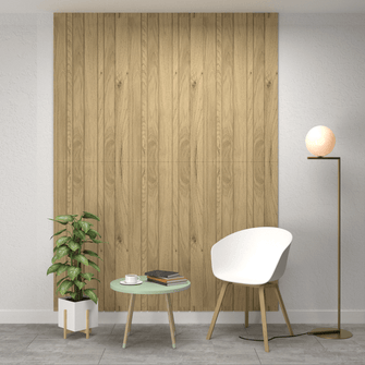 Panel Decorativo Ranurado, Café Claro, para Decorar tus Espacios X2