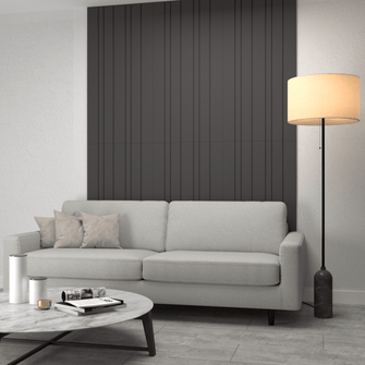 Panel Decorativo Ranurado, Plata Oscuro, para Decorar tus Espacios X2