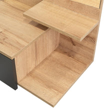 Mesa Flotante Recibidor Viena, Café Claro y Plata Oscuro, con un Cajón