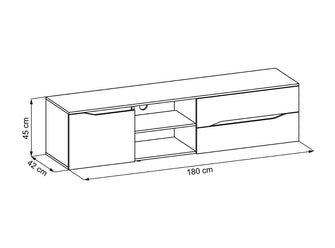 Mesa Para Tv Sahara, Café Claro y Cocoa, con Puertas Desplazables y Amplio Espacio de Almacenamiento