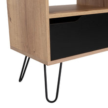 Mesa para TV Cleo, Café Claro y Wengue, con patas de metal