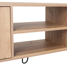 Mesa para TV Ali, Café Claro y Wengue, con Espacio para Televisor de 65 Pulgadas
