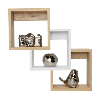 Repisa Ali, Beige y Blanco, X 3 módulos
