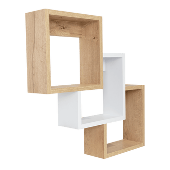 Repisa Ali, Beige y Blanco, X 3 módulos