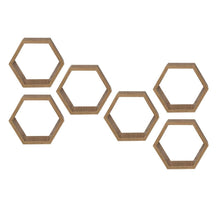 Set de Repisas Hexagonal Hades, Beige, X6 Unidades