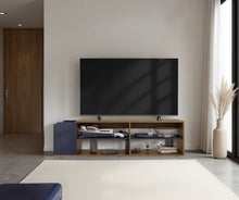 Mesa Para Tv Solene, Azul y Kronos Fresno, Para Televisor Hasta 60 Pulgadas