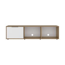 Mesa Para Tv Dorne, Kronos Fresno y Kronos Blanco, Con Puerta Abatible, Para Televisor Hasta 65" ZF