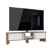 Mesa Para Tv Dago, Kronos Fresno y Kronos Blanco, Para Televisor de Hasta 65 Pulgadas con dos puertas ZF
