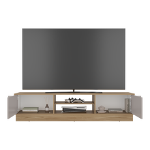 Mesa Para Tv Caobe, Fresno Europeo y Capri, Para Televisor de Hasta 75 Pulgadas con cuatro puertas