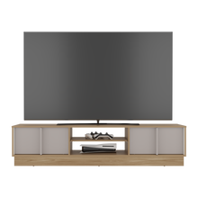 Mesa Para Tv Caobe, Fresno Europeo y Capri, Para Televisor de Hasta 75 Pulgadas con cuatro puertas