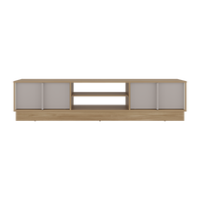 Mesa Para Tv Caobe, Fresno Europeo y Capri, Para Televisor de Hasta 75 Pulgadas con cuatro puertas