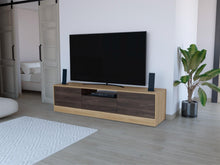 Mesa para TV Niles, Fresno Europeo y Nogal Europeo, para televisor máximo 75"