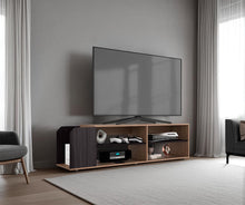 Mesa Para Tv Solene, Fresno Europeo y Wengue, Para Televisor Hasta 60 Pulgadas