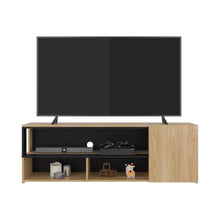 Mesa para TV Noland, Fresno Europeo y Wengue, para Televisor hasta 65"